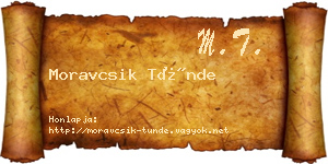 Moravcsik Tünde névjegykártya