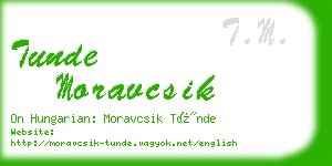 tunde moravcsik business card